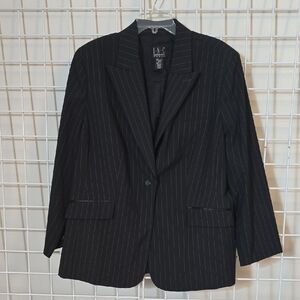 INC International Concepts Women's Black Pin Striped Blazer Size 20W